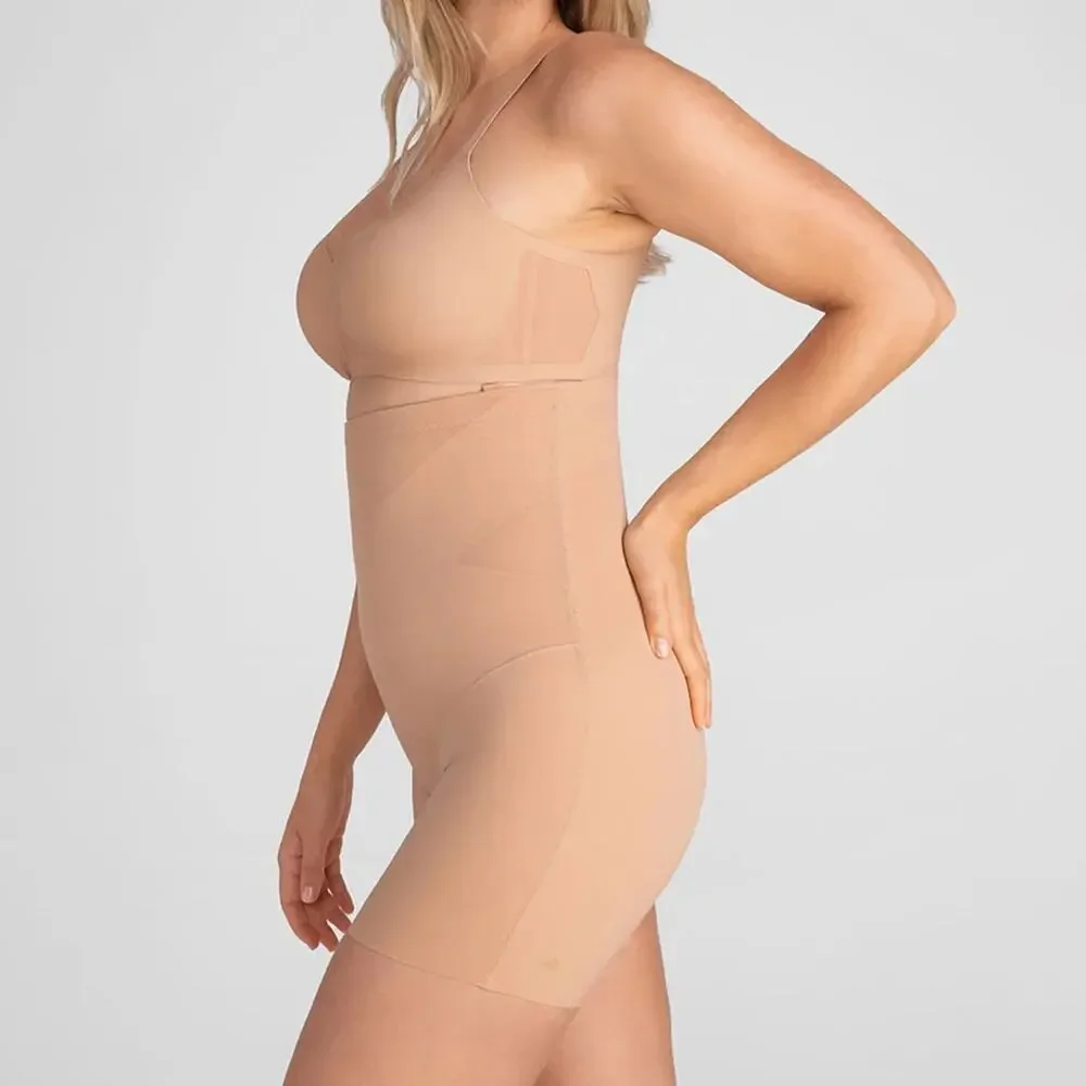 Honeylove SuperPower Shorts Shaper Shapewear Sand Beige Sculpt Women's Medium - Picture 3 of 15